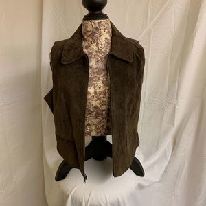 Hunt Club Womens Leather Vest Size 12 Large